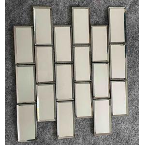 Iridescence 1.36kgs Subway Glass Mosaic Tile , Countertop 300x300mm Decor Floor Tiles