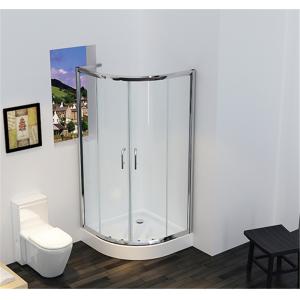 Bathroom Tempered Glass Shower Enclosure Sliding Door Aluminum Framed