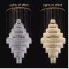 China Crystal Modern Staircase Chandelier Lighting , Custom Large LED Pendant Light Fixtures wholesale