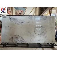 China Marble Look Artificial Quartz Slabs For Bathroom Vanity Top Anti Faded on sale