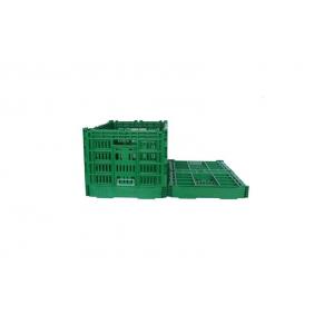 Custom Large Green Collapsible Plastic Crate For Vegetable Fruit Virgin PP Material