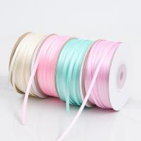 3mm Narrow Assorted Color Custom High Durability  Polyester Satin Ribbon for Gift Packing