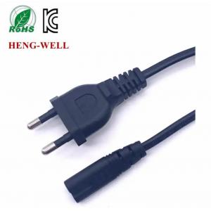 KTL KC 2 Pin Power Cable , Round Plug Electric Wire Extension Korea Power Cable