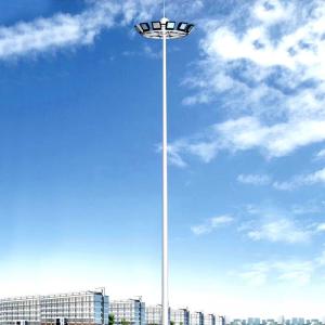 China 25m High Mast Light Pole With Raising System For Mounting Multiple LED Lights supplier