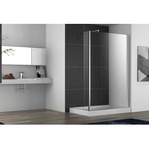 Rectangular shower door with stainless steel 304 U channel and support bar