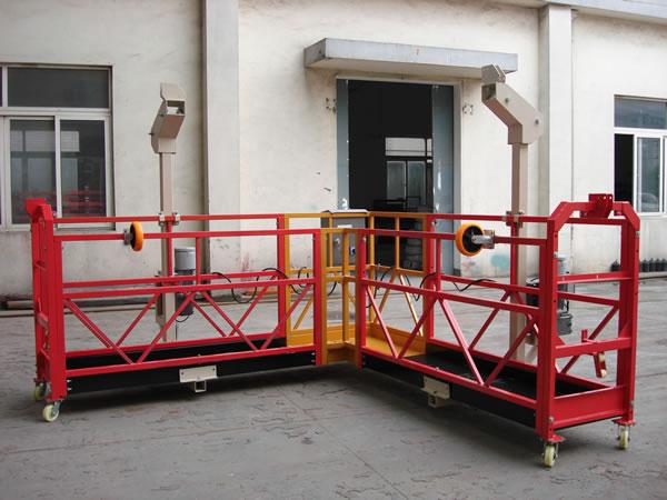 Customized 90 degree Red Suspended Working Platform for the Chimney Wall