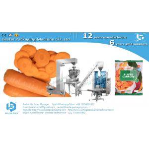 Fresh salad sliced carrot pouch packaging machine with labeling