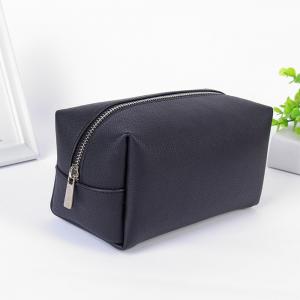 China Design High Quality Pure Color PU Leather Cosmetic Toiletry Travel Bag supplier