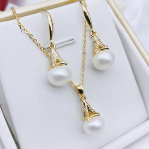 China Natural Pearl necklace jewelry set Natural freshwater pearls beaded pearls made of high quality jewelry necklace Earring supplier