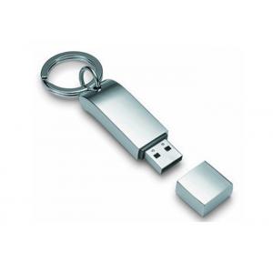 China Quick Loading Silvery Metal Flash Drive , Keychain Type Usb Flash Disk supplier