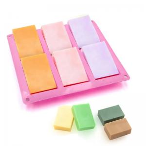 China Rectangular Silicone Kitchen Product Soap Mold Flexible Practical supplier