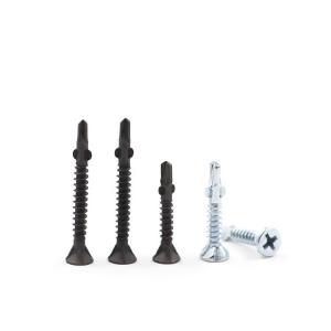 China Steel Zinc Plated Phillips Flat Head Self Drilling Screws with 2 Ears CSK Head Design supplier