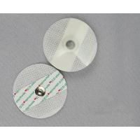 China Disposable Round Ecg Electrodes Lead Wire AgCI Sensor White Foam Nonwoven Pad on sale
