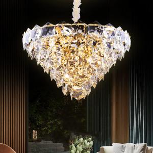 China Modern Ceiling Mounted Crystal Chandelier Stylish And Luxurious For Home Decoration supplier