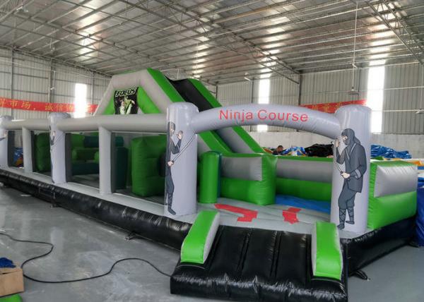 Commericial Tarpaulin Inflatable Obstacle Course Challenge 3 Years Warranty