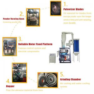 China Plastic Disc Flour Mill Grinder Auxiliary Machine SUS304 3 Phases Pvc Scrap Pulverizer Machine supplier