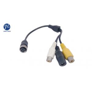 Anti Aging 4 Pin Aviation Power Cable To RCA And DC Adapter For Car Backup Camera System