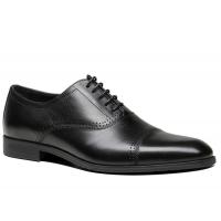 China Oxford Genuine Leather Men Dress Shoes , Luxury Lace Up Derby Shoes For Men on sale