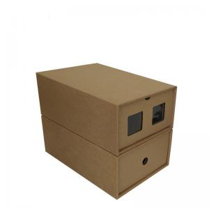 Thick Kraft Paper Folding Drawer Style Gift Box Transparent Window