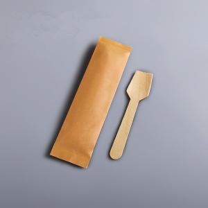 Individually Degradable Disposable Wooden Spoon Knife Fork Ice Cream Spoon
