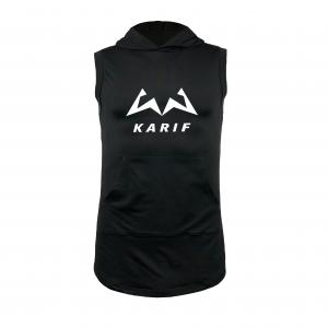 China Custom Logo Hot Muscle Sleeveless Shirt for Unisex Summer Casual Hooded Gym Vest supplier