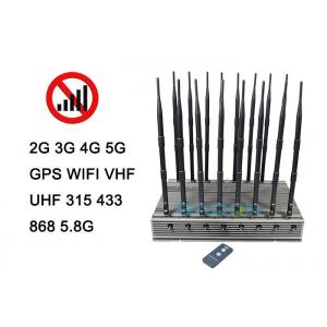 China 16 Antennas 5G Network Blocker Device 5-8w Each Band 315Mhz 433Mhz VHF UHF All GPS supplier