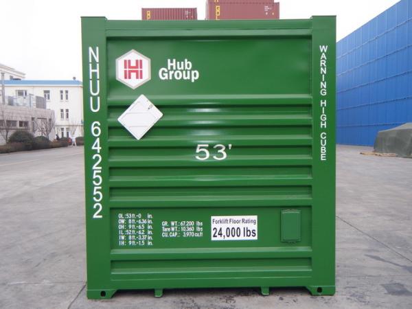 53' Foot Standard ISO Container Red Green Blue with Plywood Bamboo Floor