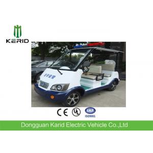 Classic 4 Seater Electric Sightseeing Car With Top Alarm Lamp For Security Patrol