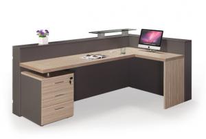 Long Mdf Paint Office Furniture Reception Desk Easy Modern