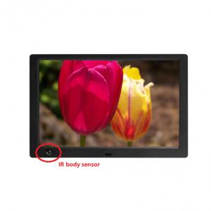IR body sensor 10 inch LCD AD frame video loop player motion activated screen with SD/USB port