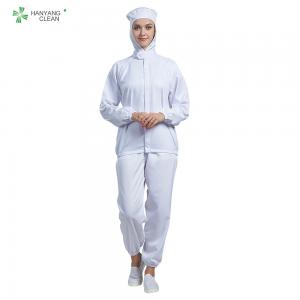 China Multi Color breathable ESD work uniform with hygroscopic and sweat releasing fiber for food industry wholesale