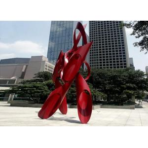 City Decoration Contemporary Steel Sculpture Painted Finishing Craft