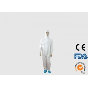 Environmentally Friendly Disposable PPE Coveralls With Front Zipper Closure