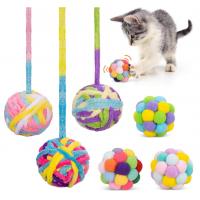 China Interactive Cat Toy Balls With Bell And Cat Fuzzy Chew Balls on sale