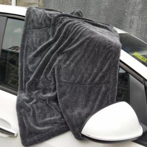 Rectangle Microfiber Car Cleaning Cloth Double Layer Absorbent Towel for Car Wash