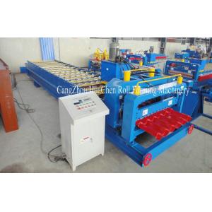 China High Speed Steel Glazed Roll Forming Equipment With Hydraulic Press And Cut System supplier
