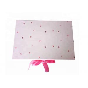 China Pink Color Gift Wrapping Boxes , Custom Gift Boxes Packaging For Girls Dress supplier