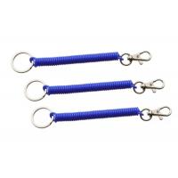 China PU TPU Spring Coil Lanyard Plastic Expanding Heavy Duty Loster Claw Flat Key Ring on sale
