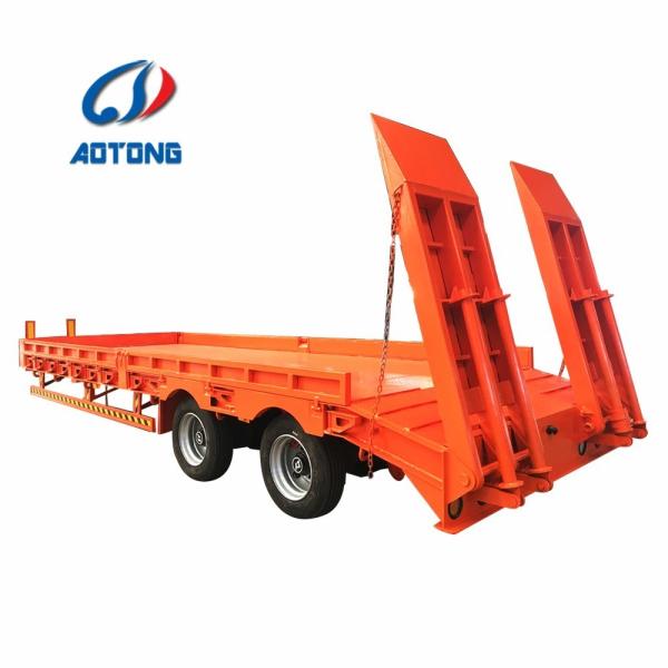 Heavy Loading 4 Axles 45ft Low Bed Semi Trailer with Detachable Gooseneck and Drop Deck