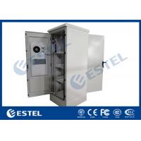 China Telecommunication Outdoor Battery Telecom Cabinet Floor Mounting With Heat Exchanger on sale