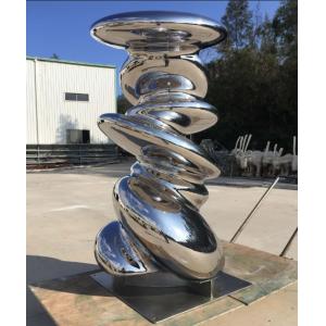 China Abstract Large Outdoor Sculpture Simple Design Mirror Polished Garden Decoration supplier