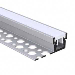 35mm Aluminum Plasterboard LED Profile Silver Color With Diffuser