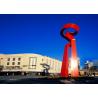 China Commercial Building Decoration Outdoor Metal Sculpture Stainless Steel Red Surface Finished wholesale