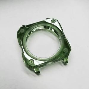 Square Shape Sapphire Watch Case Green Color Need 3D For OEM Production