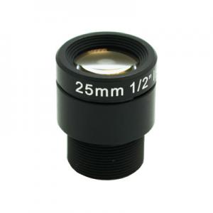 China 1/2 25mm 4Megapixel F2.4 S Mount M12x0.5 Non-Distortion IR Board Lens supplier