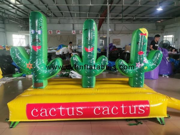 Waterproof 3×2M Tarpaulin Inflatable Cactus Game Bouncer