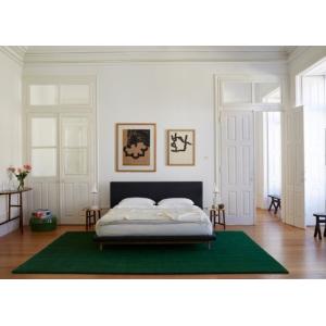 China A tela estofou a cama moderna do quadro, cama do tamanho do dobro do uso do quarto da madeira de carvalho supplier