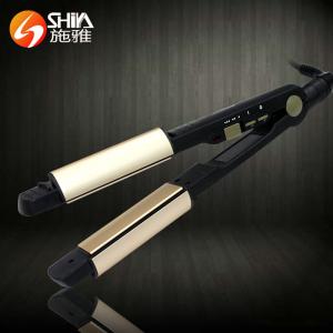 Titanium flat iron newest design 2 in 1 hair straightener flat iron in china market