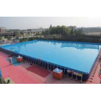 China Big Project Rectangular Steel Frame Above Ground Pool For Backyard Fun on sale