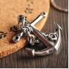 Sterling Silver Maritime Anchor Amulet Pendant with 925 Silver Wheat Chain